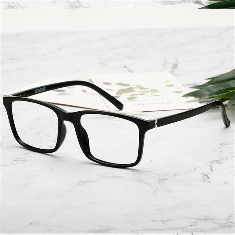 TR90 Spring Leg Square Optical Eyeglasses Women Anti Blue Light Prescription Glasses 0 To -6 0