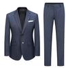 Men's Dark Stripe Slim Wool Business Suit Set
