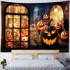Halloween Horror Pumpkin Bat Print Tapestry Home Living Room Bedroom Wall Decoration Holiday Decoration Background Wall Poster