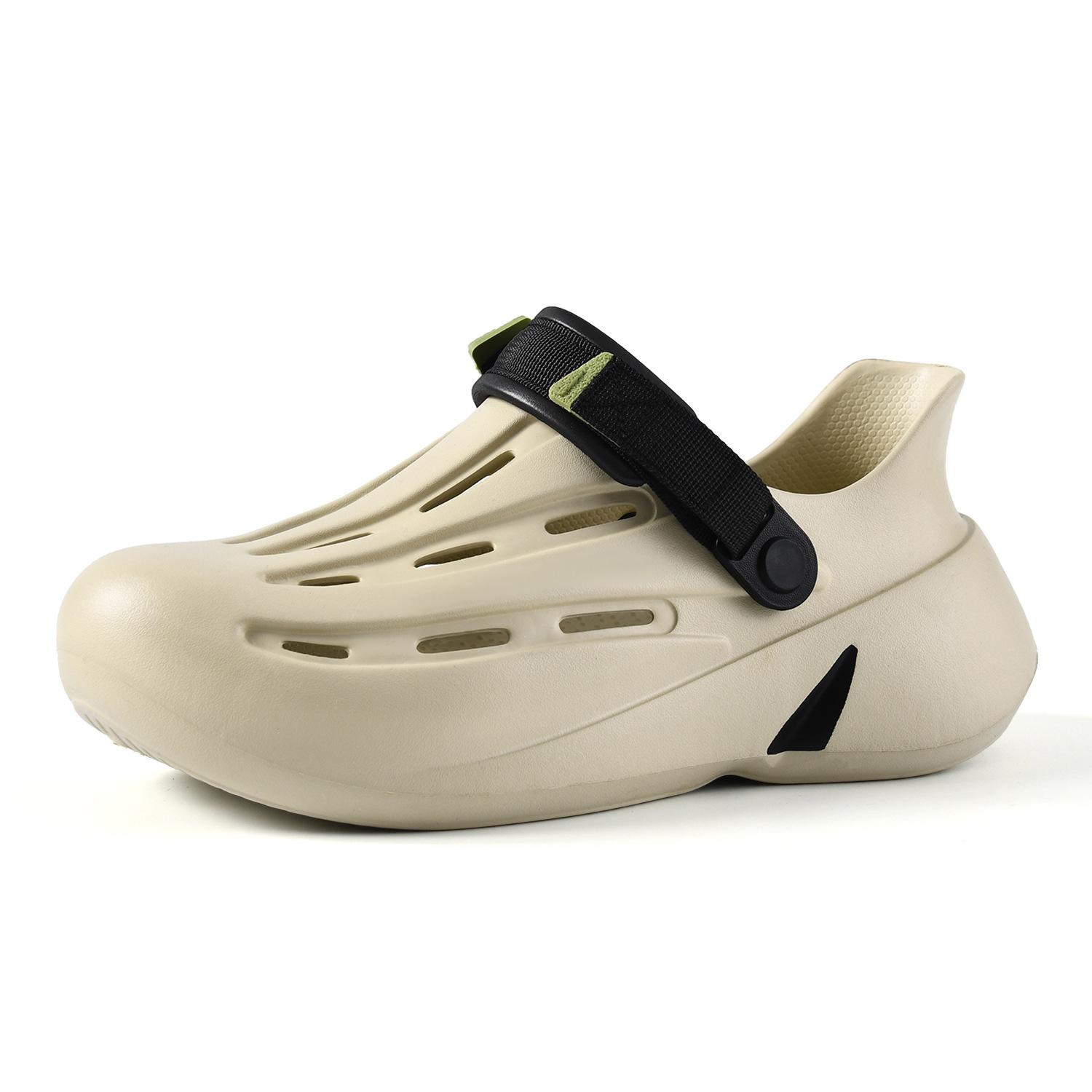 

Hole shoes men s summer new wear wear wear-resistant sports bag head slippers outdoor beach cool slippers 40-41 хакі