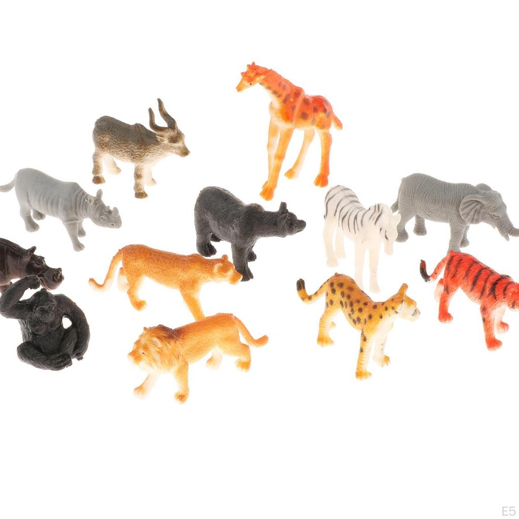 Matching Game Cards and Animal Figurines Toy for Toddlers Preschool Life Material
