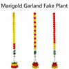 140-160cm Marigold Garland Flower Artificial Festival Wreath Ornament Fake Plant Indian Style Home Party Decor