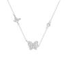 Butterfly Necklace Women's Light Luxury Premium Flash Diamond Clavicle Chain Autumn and Winter Versatile Necklace Jewelry