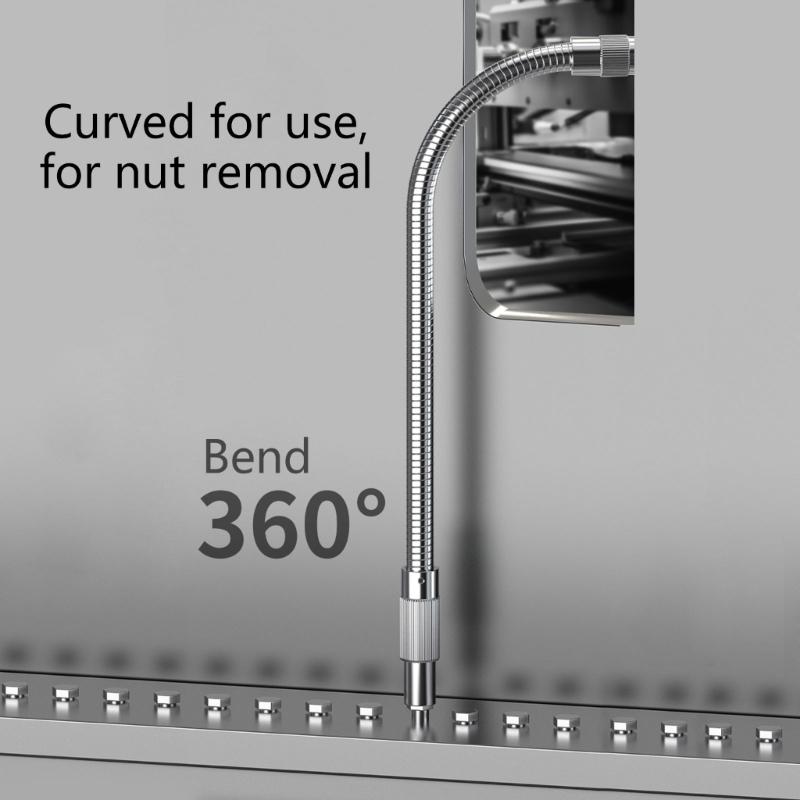 3Pcs 15/20/30cm Flexible 1/4" Hex Shank Drill Bit Holders Magnetic Drill Extension Shaft for Power Tool in Tight Space