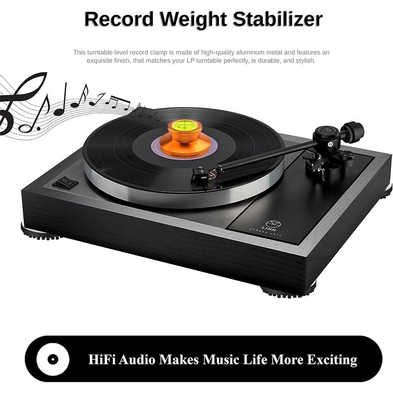 1Pcs LP Recording Stabilizer Universal Vinyl Record Turntable Aluminum Player With Level Bubble Stabilizer Clamp Alloy Weight