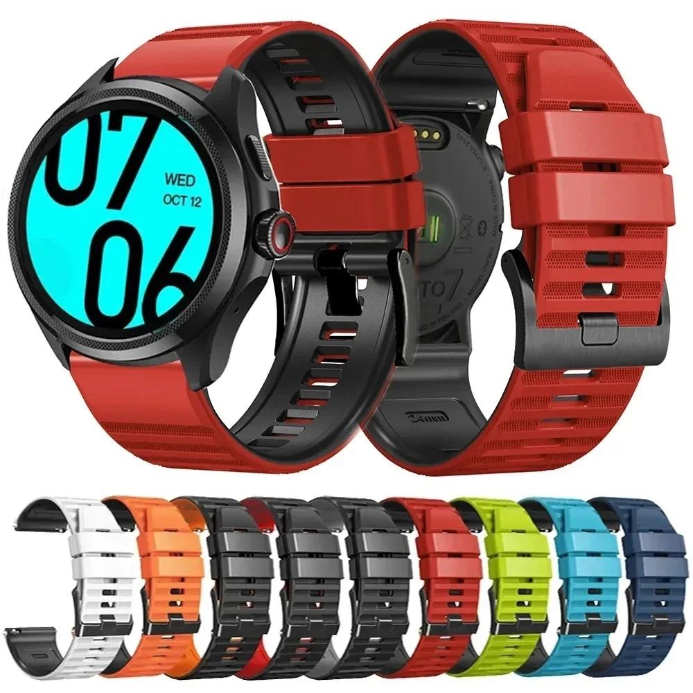 24mm Silikon Armbanduhr Armbänder Für TicWatch Pro 5 Ersatz Armband Für TicWatch Pro5 Smartwatch Armband Gürtel Correa