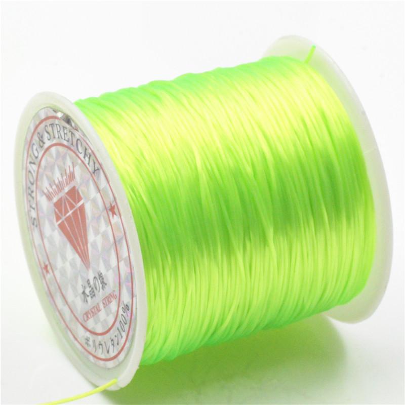 Crystal Elastic Line, Flat Rubber Band Rope 60 Meters Per Roll, Bead Line Diy Jewelry Accessories
