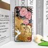 Retro Flower Hibiscus Golden Ink Painting Phone Case for OnePlus 12 13 R 11 10 9 Pro Nord 4 CE5 CE2 ACE2 ACE3 Frosted Soft Cover