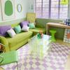 Fashion Minimalist Retro Checkerboard Living Room Large Area Trendy Carpet Bedroom Girl Color Decoration Fluffy Thick Soft Rug