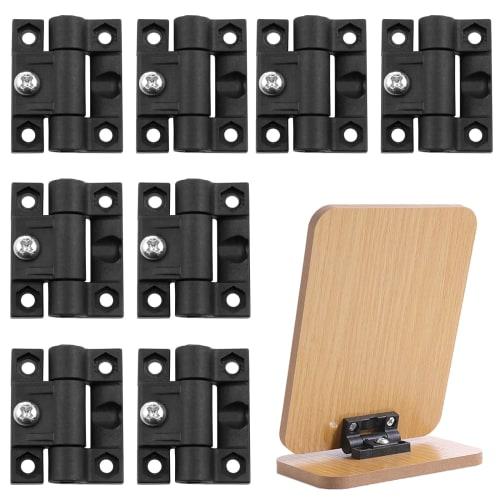 Set of 8 Torque Hinges, Stop, Flat Hinges, Mini Torque Hinges, Damper Hinges with Groove, Foldable, Adjustable Flat Torque Hinges, Position Control, D
