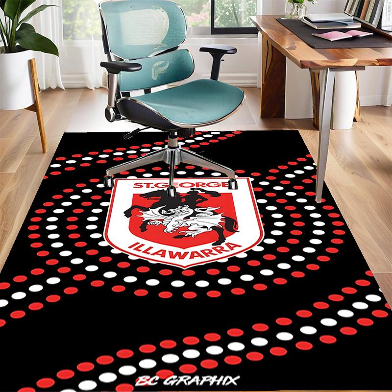 ST George Illawarra Polyester Carpet, Soft Indoor Mat for Office Chair, Living Room, Computer Desk - Decorative Home Office Rug Design