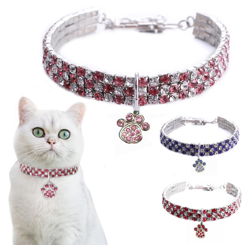 Collier en cristal pour animaux de compagnie, collier pour chien Bling, collier pour animal de compagnie à cristaux scintillants pour petits et moyens chiens