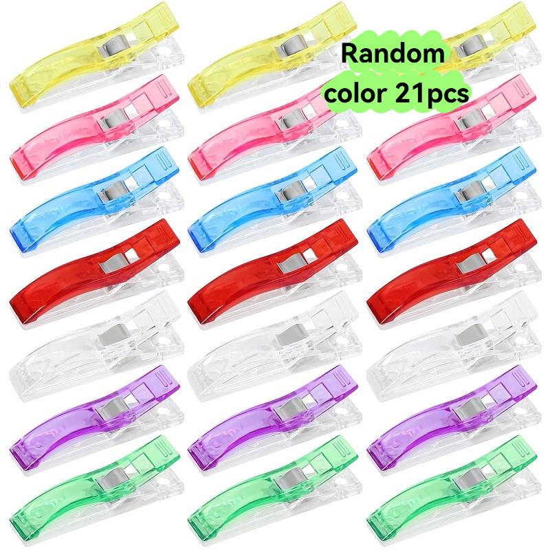 

21PCS Transparent Multi-Purpose Sewing Clips, Used for Fabric Binding, Patchwork, Handicrafts, Sewing Supplies and Accessories