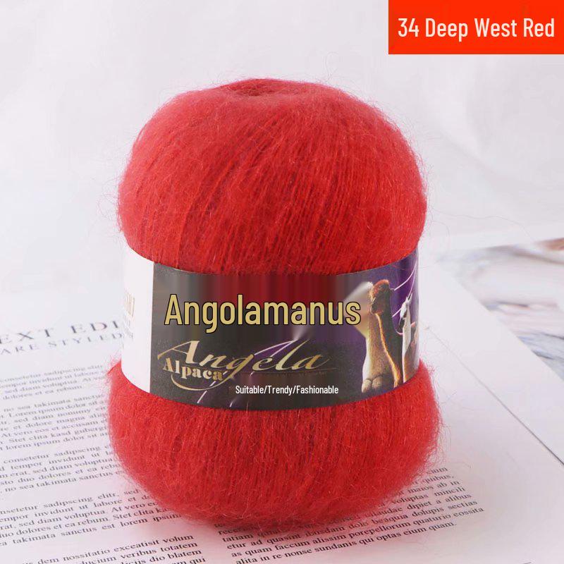 Angola Fine Mohair Yarn for Hand Knitting - Medium Fine Wool Yarn