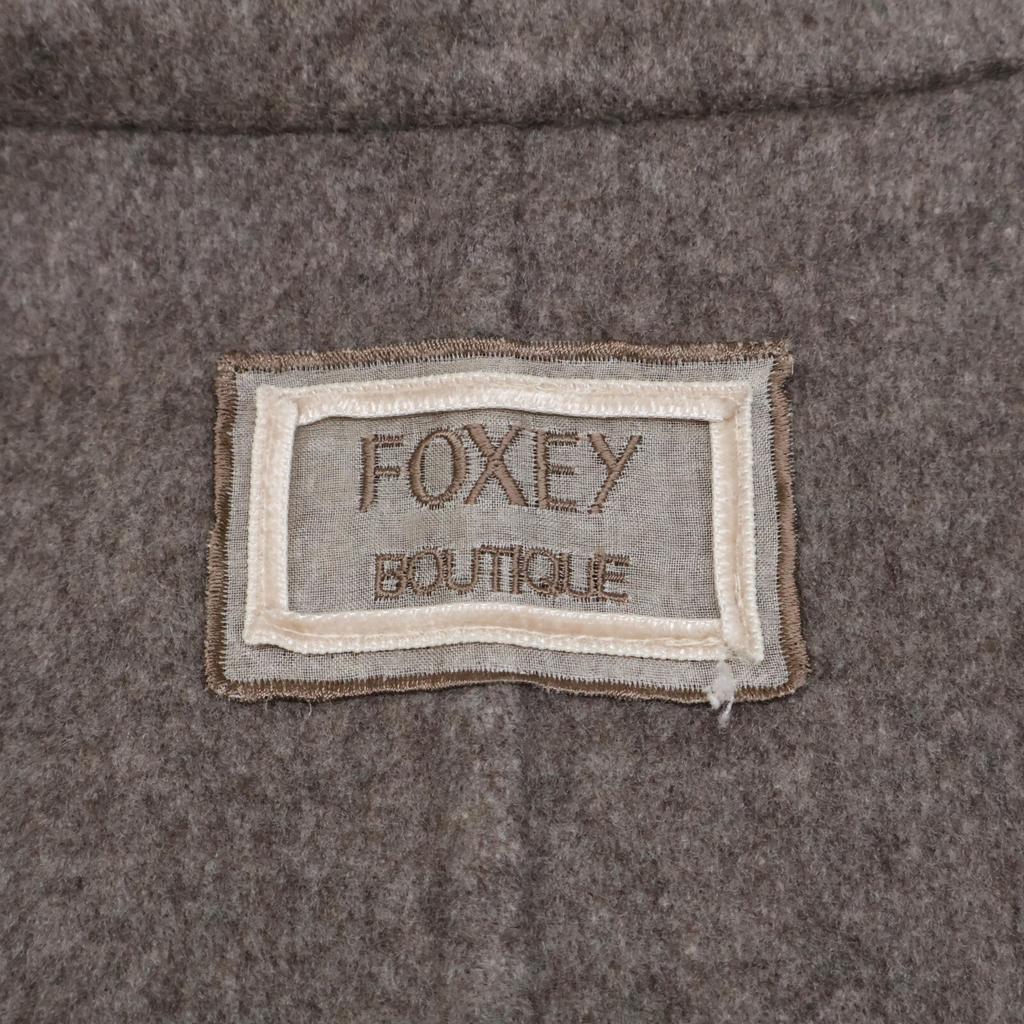 FOXEY BOUTIQUE [Good Condition] 36177-ACFG14K 100% Cashmere, Bi-color, Long Coat 40 beigeUsed