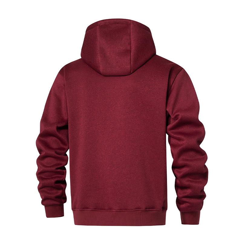 Cardigan Hooded Sweatshirt Spring and Autumn Men's Glossy Hoodie Casual Jacket Tops Men