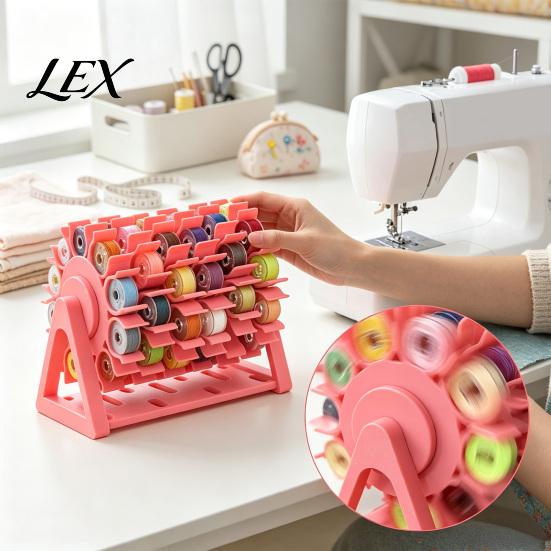 Sewing Thread Organizer Rotating Bobbin Organizer, Tangle-free Holder, Ferris Wheel Vertical Rack Design, Space-saving Gift for Quilting Enthusiasts