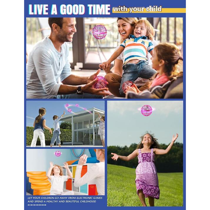 Galaxy Ball 2024 Upgraded, 2Pack Hand-Controlled Flying Orb Ball Toy, Boomerang Ball Fly Fidget Spinner for Kids, Cosmic Globe 360°Rotating Spinning