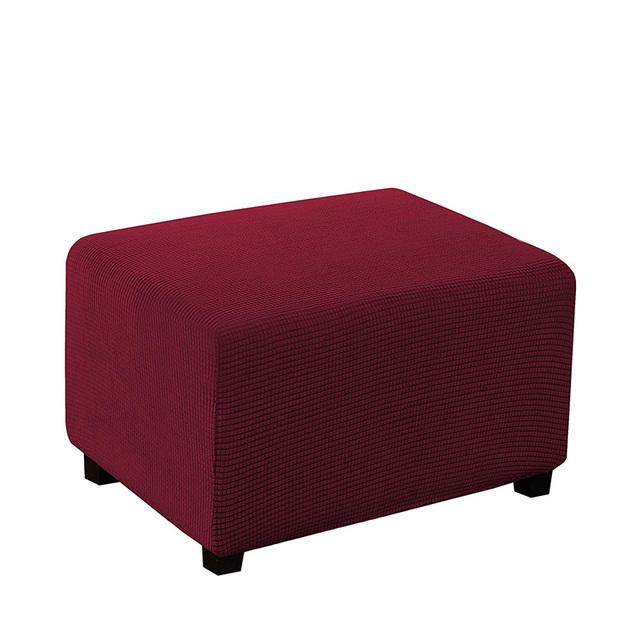 

Жаккардовый чехол на табуретку, эластичная подставка для ног, пылезащитный чехол для гостиной, мягкая нескользящая защита для стульев, размер L/XL, домашний декор L Size винный