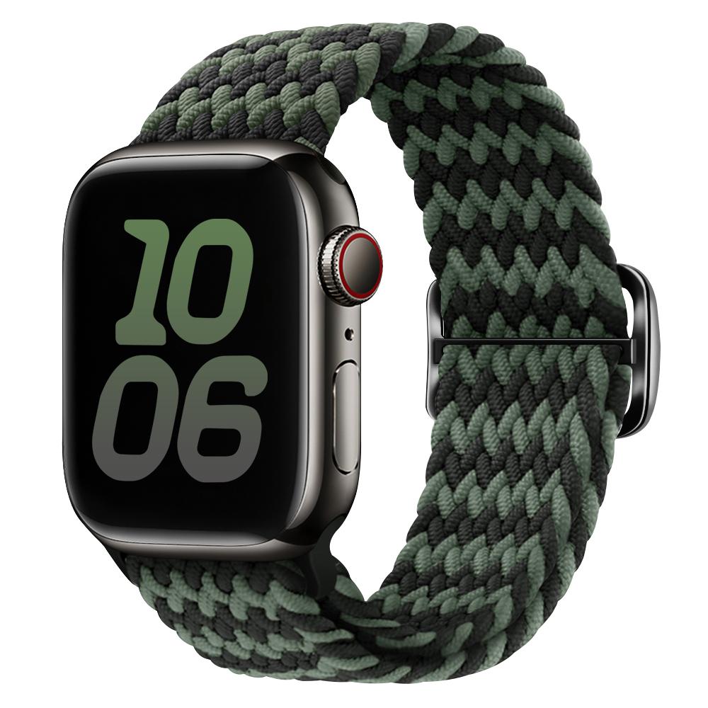 

Nylon Braided Loop Band for Apple Watch Ultra/2/3 49mm 11 10 9 8 7 46mm 45mm 41mm 42mm Elastic Strap for iWatch 6 5 4 3 SE 44mm 40mm S11/10-42MM 38 40 41MM