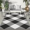 Tappeto da esterno a quadri retrò Tappetino geometrico per casa, soggiorno, balcone, dimensioni grandi, tappeti decorativi da campeggio, picnic, lavabili