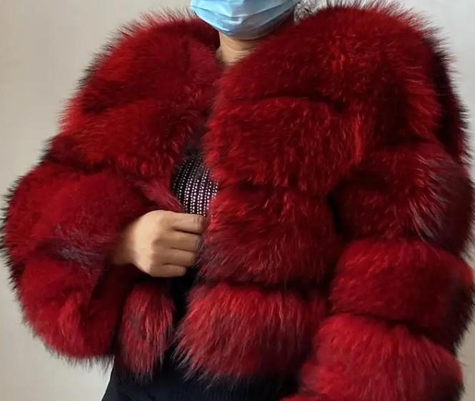 European and American Hot-Selling Imitation Raccoon Fur Patchwork Women's Coat