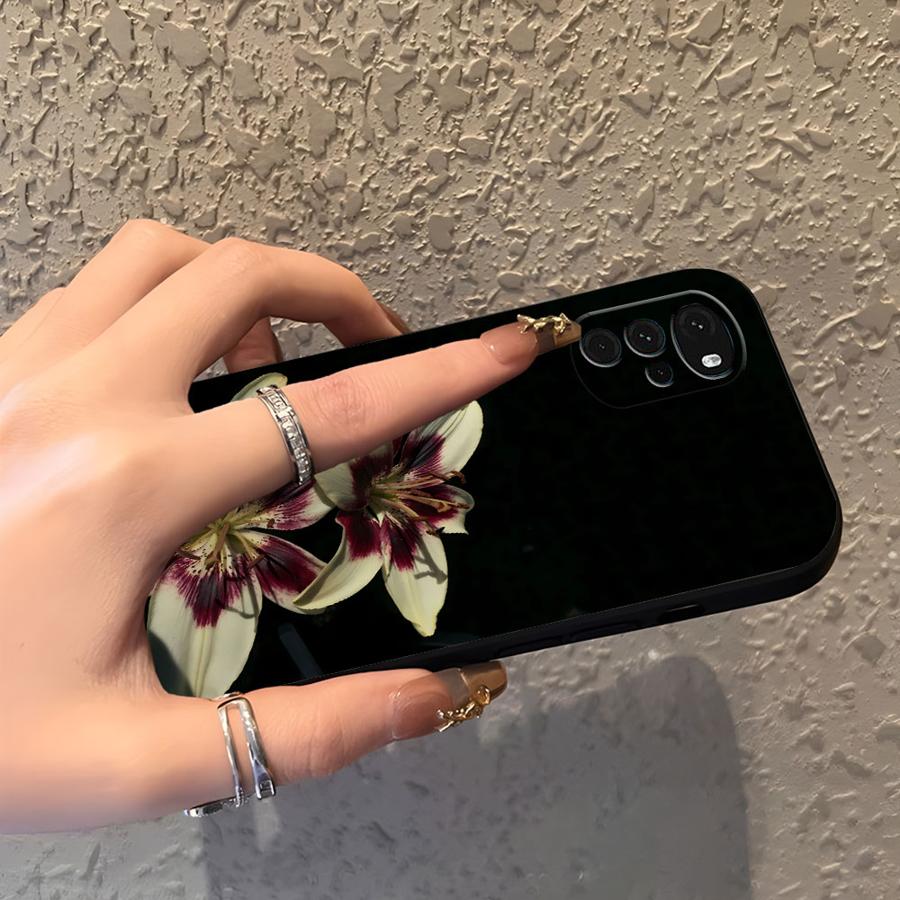 Case for Motorola Moto Edge 20 Pro 30 Lite G60s G50 G53 G30 G52 G71 G22 Edge40 G32 G51 G73 Phone Cover Lily Orchid Flower Print