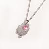 Luxury Zircon Crystal Stainless Steel Necklaces For Women Korean Fashion Sweet Sexy Female Clavicle Chain Jewelry