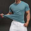 Casual High Street Quick-drying Short-sleeved T-shirts Fashionable Sports Slim Elastic Fitness Outdoor T-shirts