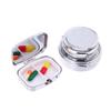 Portable Metal Tablet Box Leak-Proof Compact Pill Organizer Round Coins Case Travel
