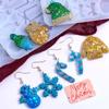 Christmas Series Earring Pendant Resin Mold DIY Christmas Tree Elk Snowflake UV Epoxy Molds Keychain Jewelry Craft Gifts Making