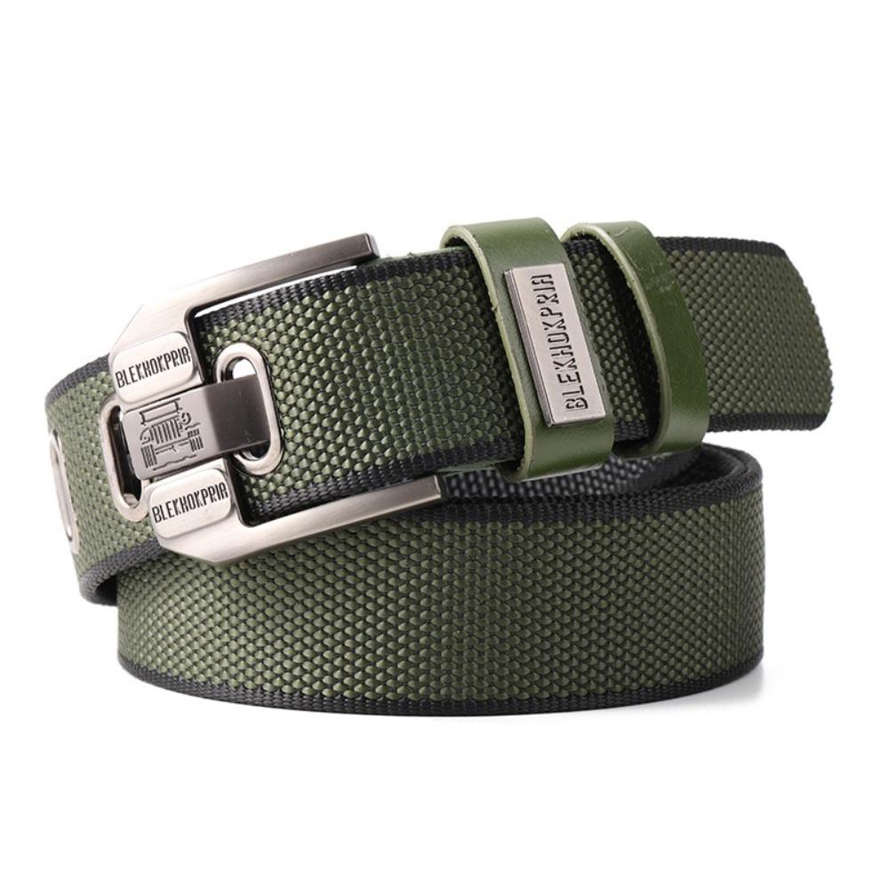 Fashion Nylon Waistband Belt Metal Buckle Gift Men's Belt Alloy Needle Buckle Decorative Belt