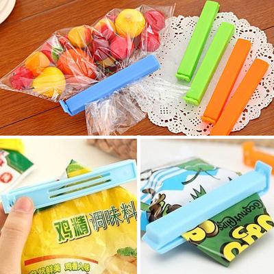 6Pcs Snack Tasche Clip Kinder Taschen Resealer Clips Kunststoff Sealer Clamp Manuelle Abdichtung Kunststoff Werkzeuge
