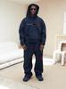 Tendință Europeană: Set Hoodie Casual cu Imprimeu Paris pentru Cupluri și Pantaloni cu Picioare Largi