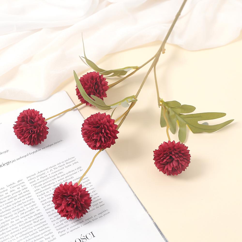 5 Heads Artificial Chrysanthemum Flowers 51cm Fake Bouquet For Party Vase Table Home Christmas Decor Garden Wedding Decoration