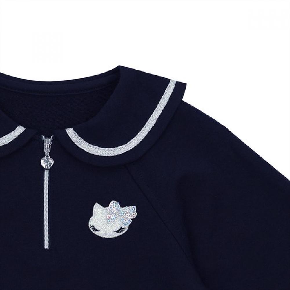 French Cat Navy Zip Cat Sweatshirt Q51dat230n5