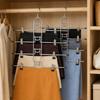 Metal Trouser Hanger Adjustable Clips Clip Hanger New Multi Layer Hanger  Closet Organization