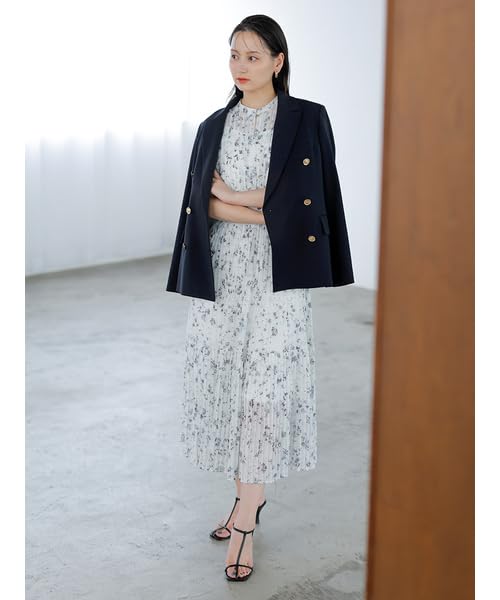 Snidel Sustaina Frill Dress SWFO251073 BLU Women's