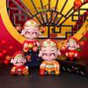 Cartoon God of Fortune Figurine Blessing Lucky New Year Statue  Home Office Accessories