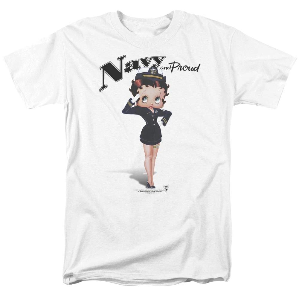 Betty Boop - Navy Boop - Unisex Short Sleeve Children s T-shirt - White 130