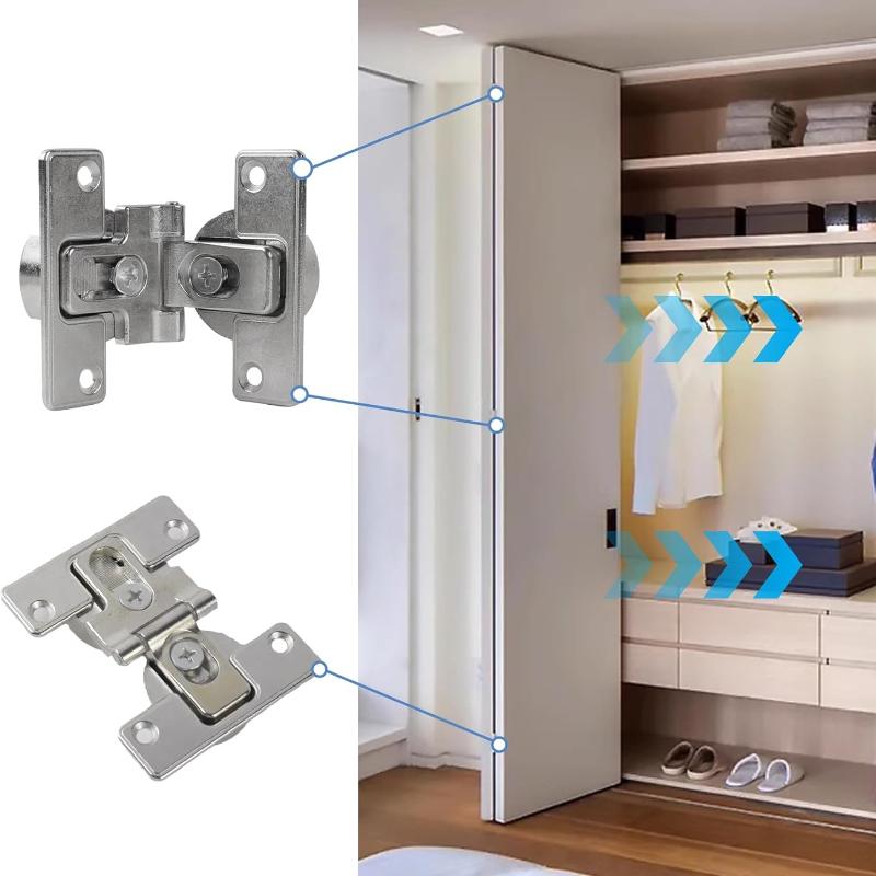 Cerniere per Armadi da Cucina per Armadi con Telaio a Vista, Cerniere per Armadi Nascoste in Nichel Satinato Spazzolato con Viti di Montaggio