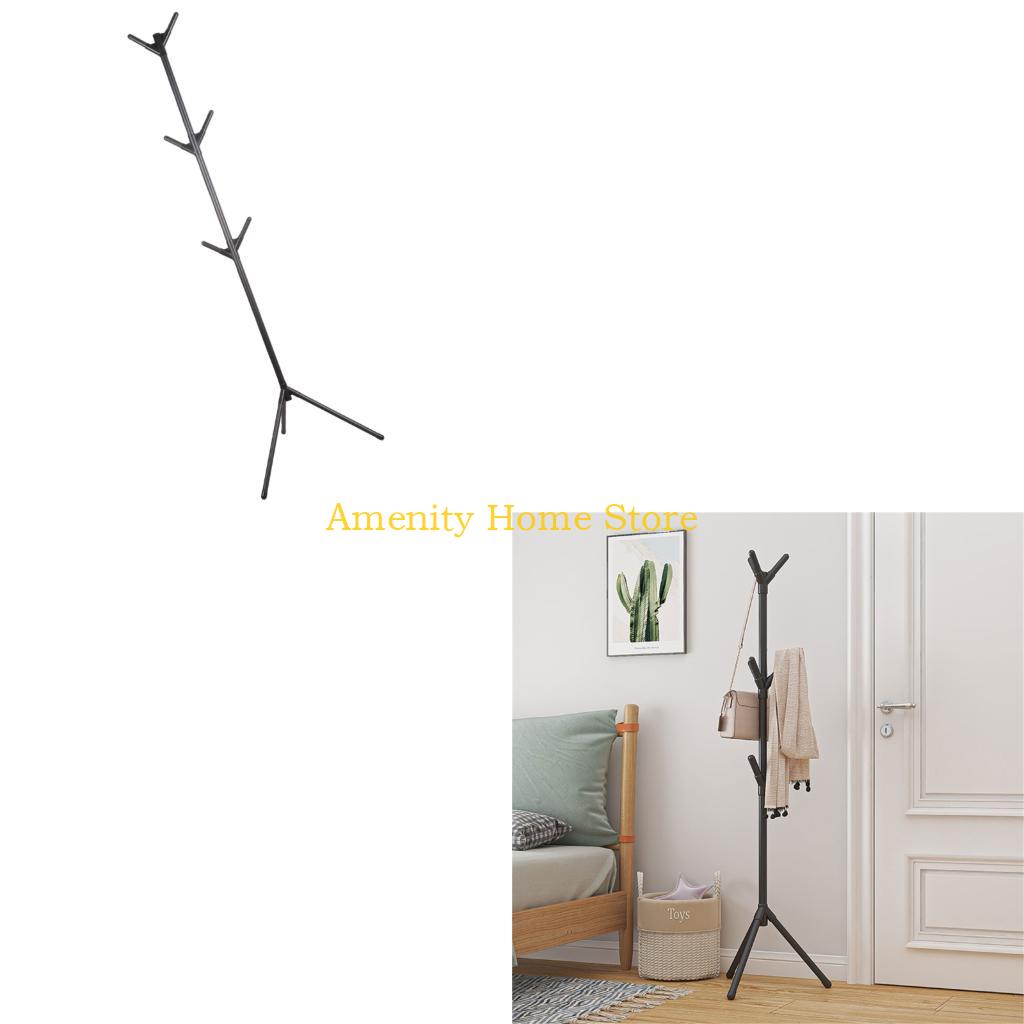 F26C Coat Rack Stand,Freestanding Coat Rack Coat Tree Standing Hat Hanger Organizers for Hallway Entryway Bedroom,Office