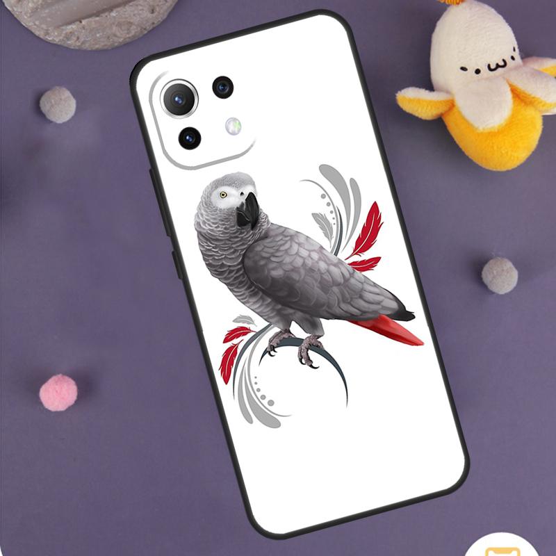 African Grey Parrot Case For Xiaomi 15 14 Ultra 13T 14T 15T 17 Pro Max POCO F8 Ultra X5 X6 X7 F5 F6 F7 Pro Cover