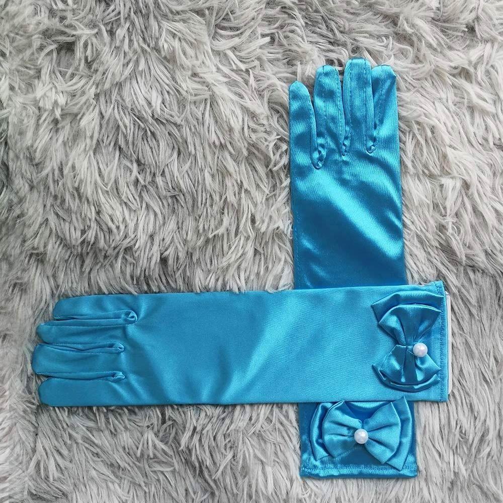 Wedding Dress Stage Gloves Full Finger Mittens Princess Skirt Accessories Children Long Gloves