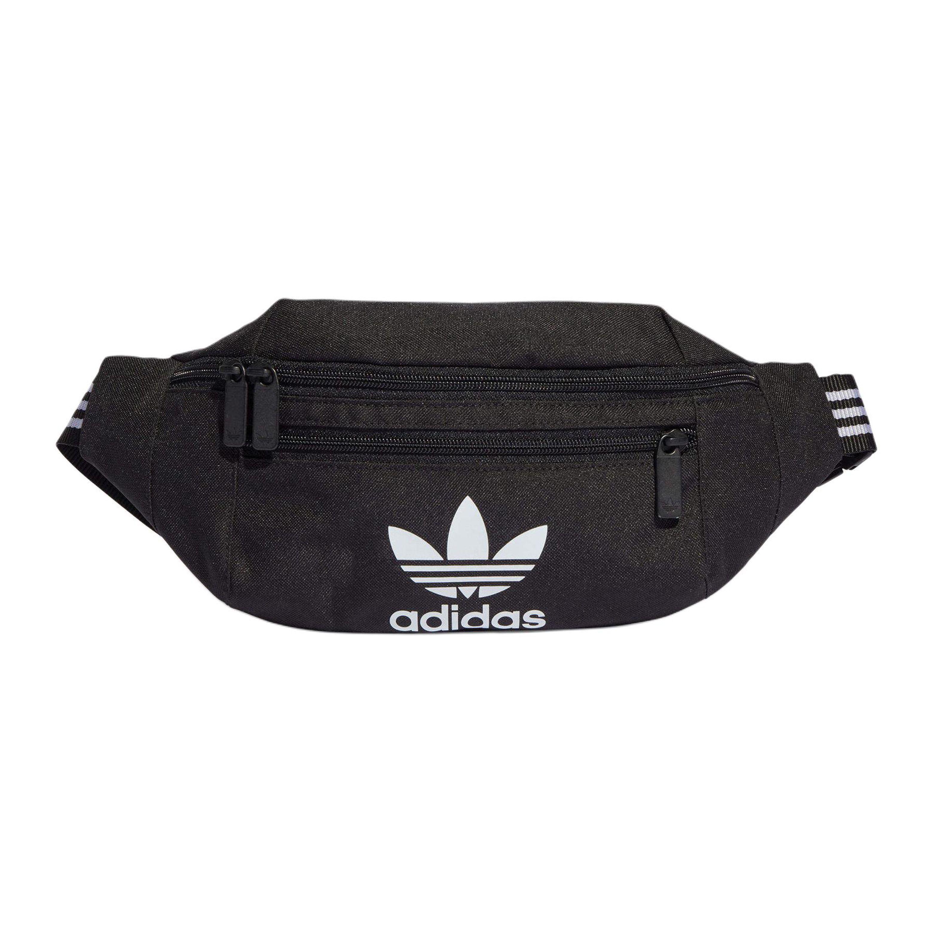 Adidas Originals Logo Fabric Waist Bag Regular Unisex Couple Unisex bags Black IJ0764 Black