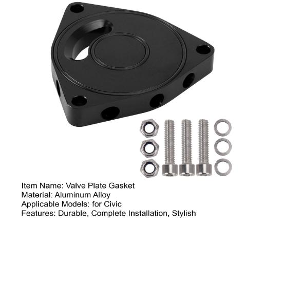 Yousheng Turbo BOV Gasket Plate for Honda for Civic 2015-2021 1.5T, Aluminum Blow Off Valve Gasket Replacement, Exhaust Valve Seal