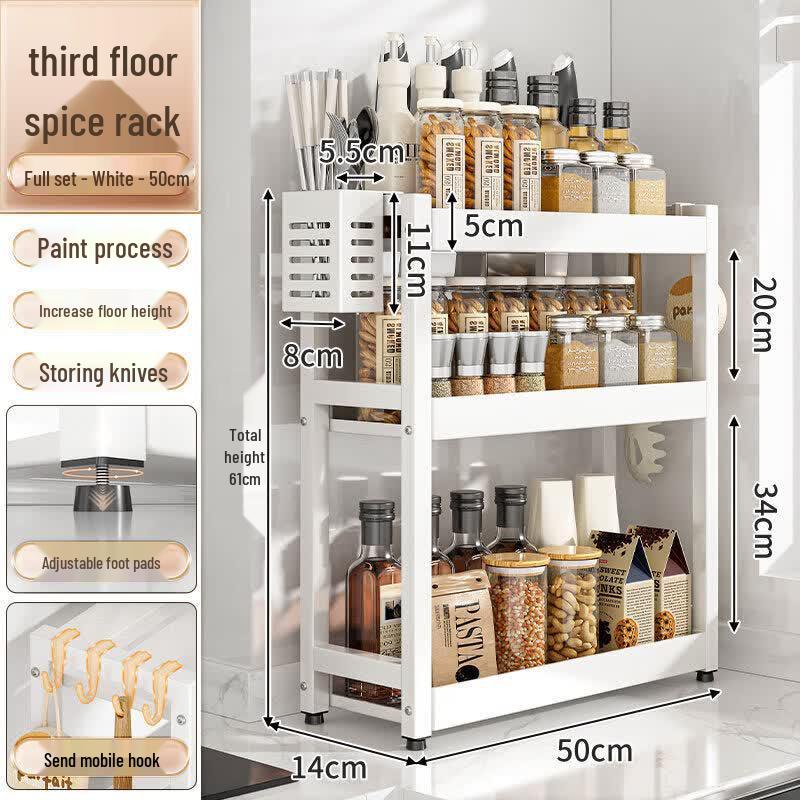 Biaoxing Cream Style Countertop Spice Rack