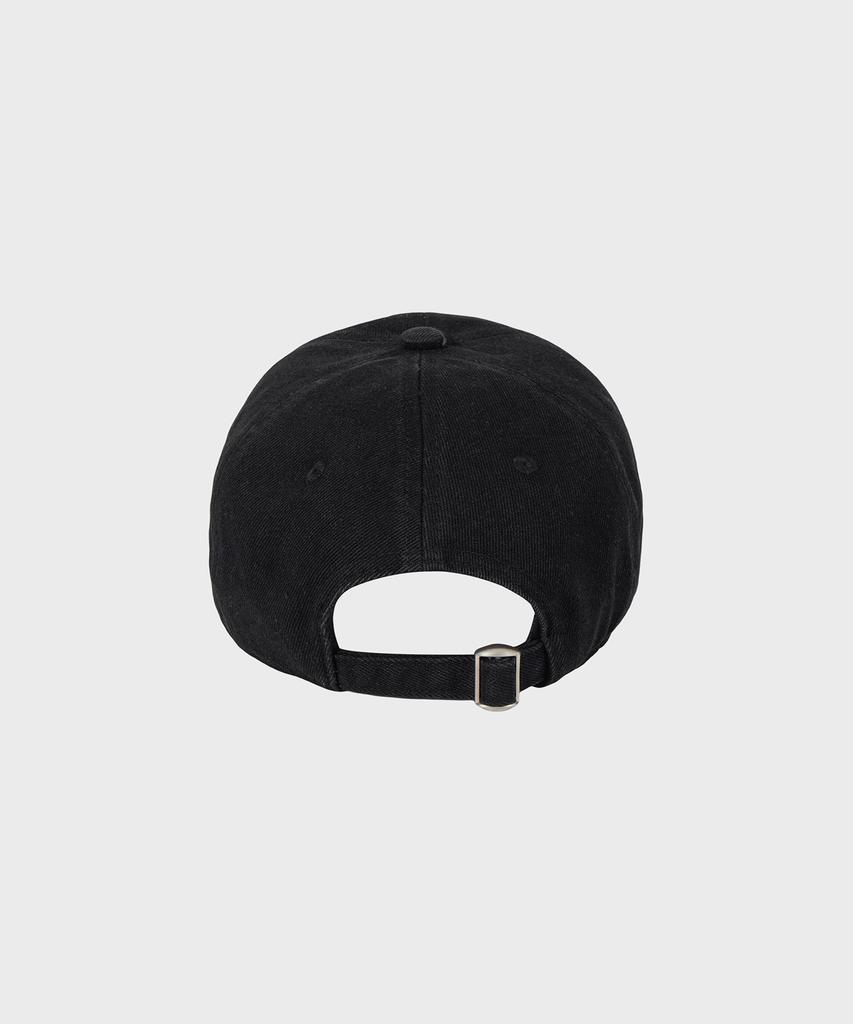 Alkialka Distressed Patch Ball Cap (Black Denim)