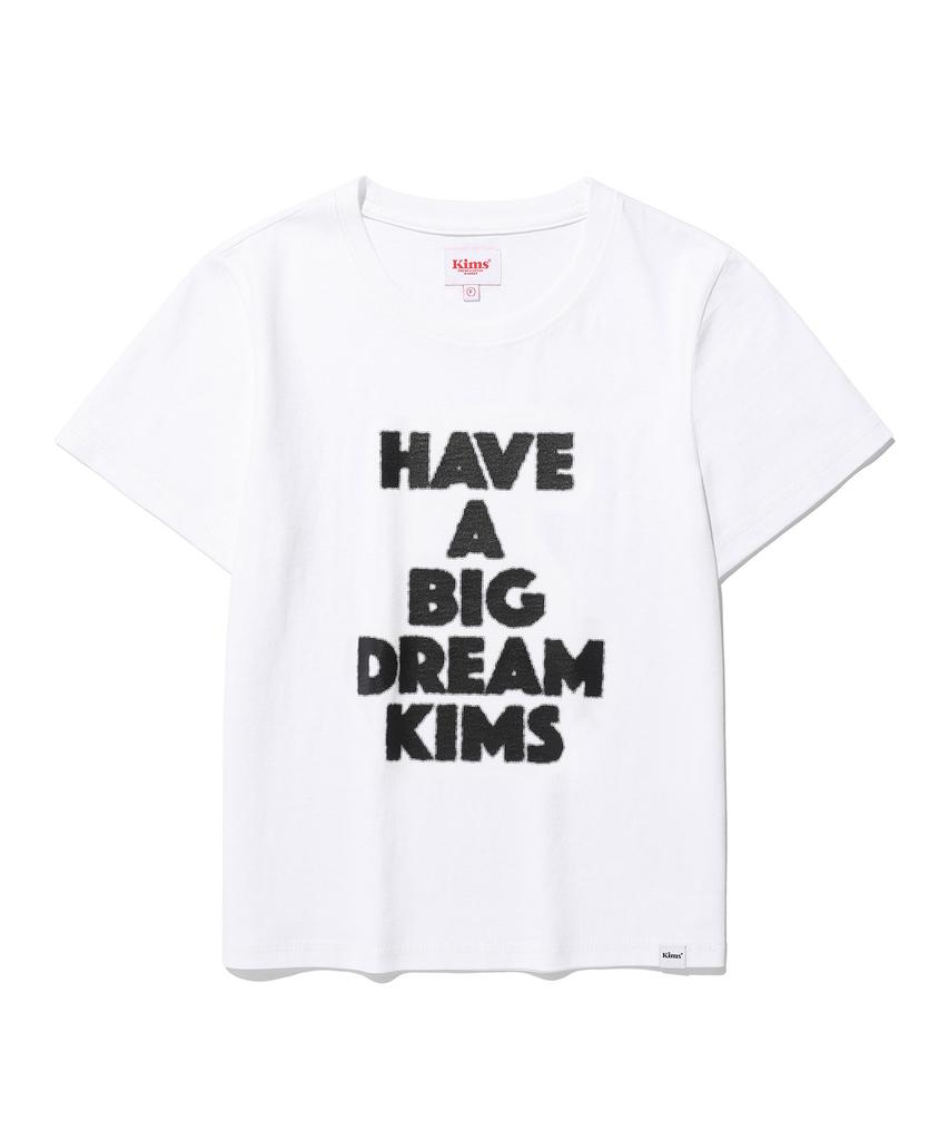 Kimseupeulesikoteunmakes (Unisex) Big Dream Tee White(Black)