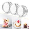 3/4Pcs Round Cake Mold Set 4In Aluminum Alloy Cake Pan Set Mini Cake Tins DIY Pastry Pudding Cake Mould Bakeware Baking Tool